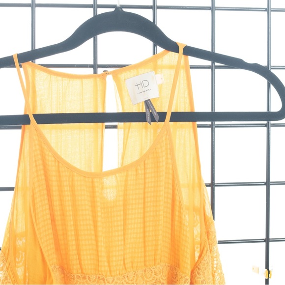 HD in Paris Golden Villanelle Lace and Pleated Tiered Dress - Picture 3 of 7